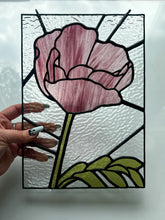 Load image into Gallery viewer, Purple Poppy Stained Glass