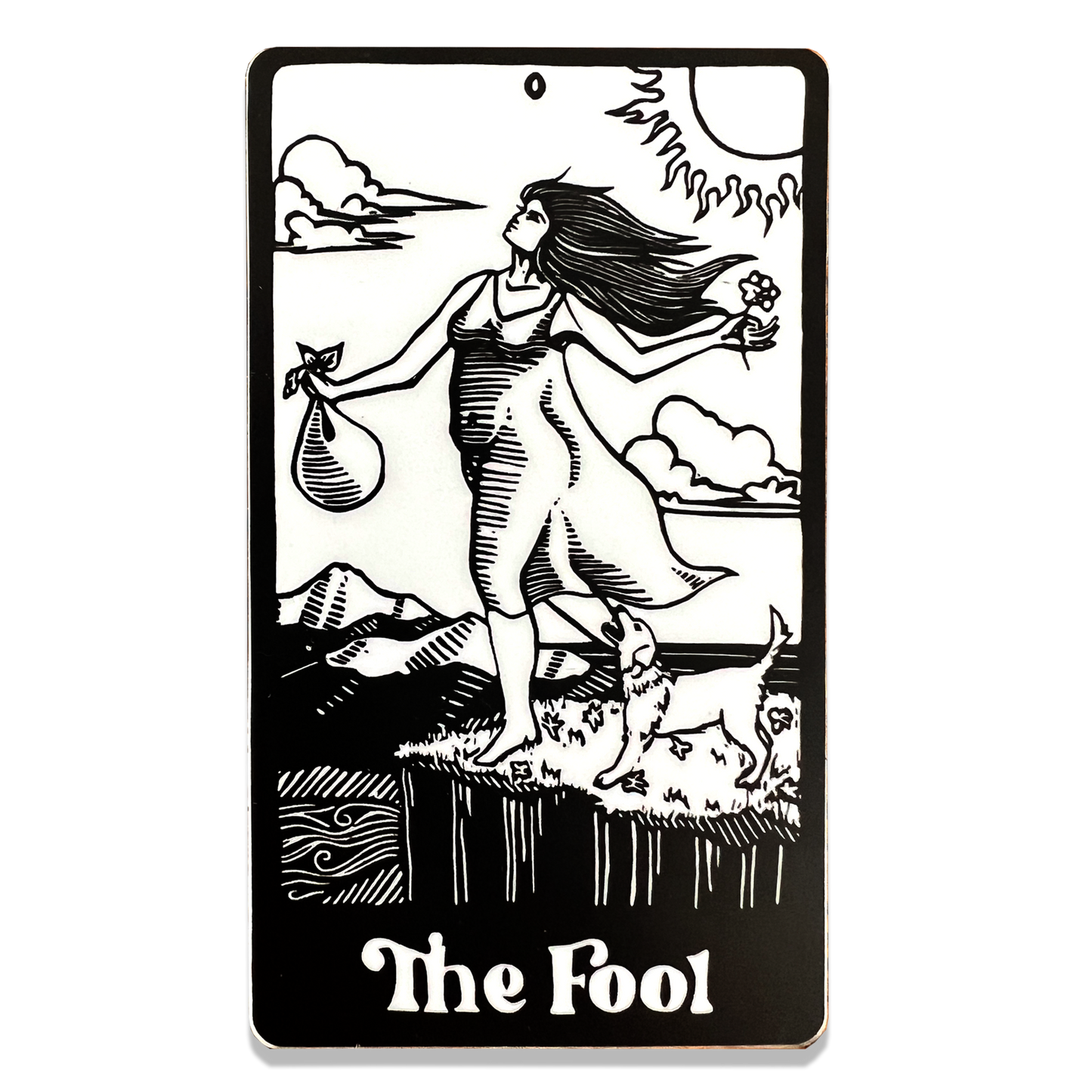 The Fool tarot vinyl sticker witchy mystical art weatherproof matte finish