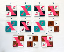 Load image into Gallery viewer, Swear Square Glass Coasters - Handmade Profanity Home Decor