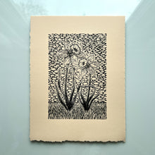 Load image into Gallery viewer, Fucking Daffodils Handmade Linocut Print