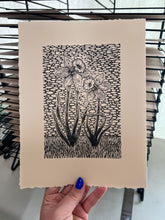 Load image into Gallery viewer, Fucking Daffodils Handmade Linocut Print