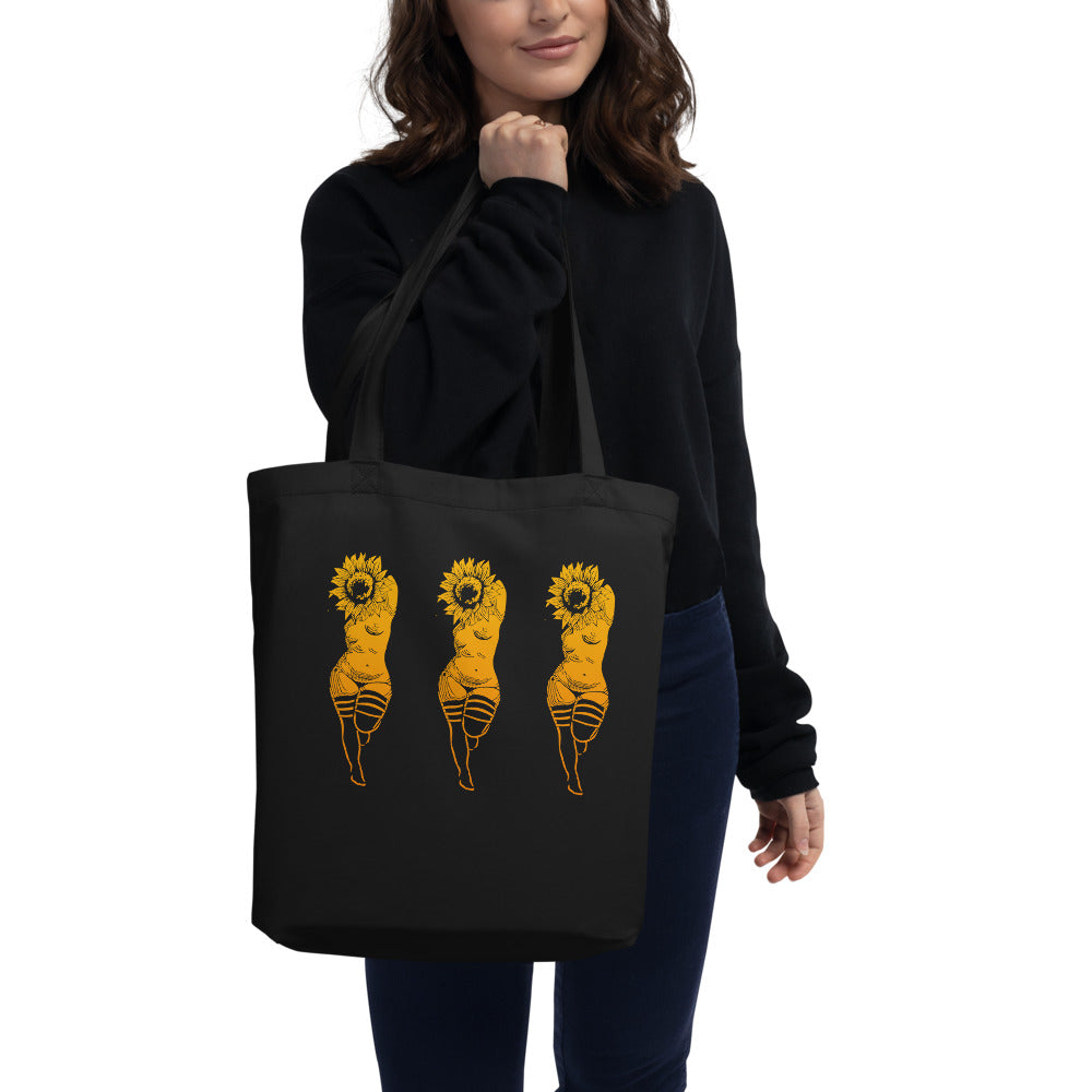 Sunflower Floral Figure 7 Eco Tote Bag