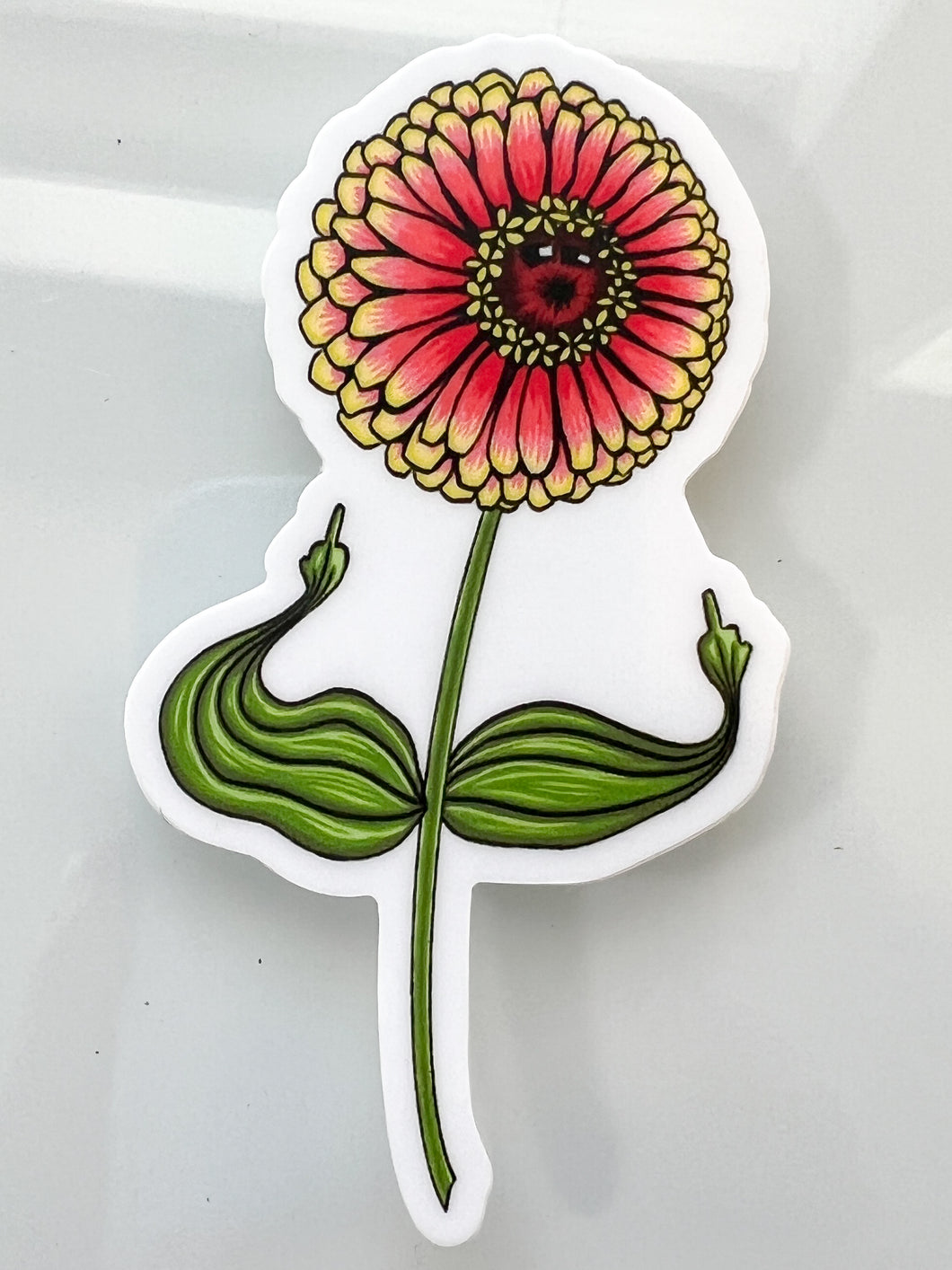 Fuckin Zinnia Sticker