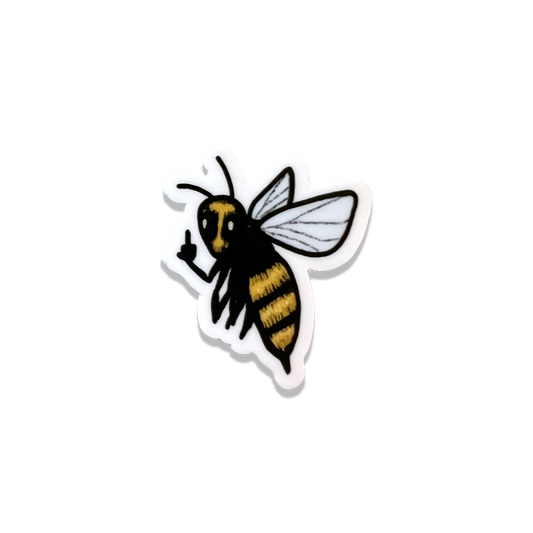 Bichard the Bee vinyl sticker cute character art weatherproof