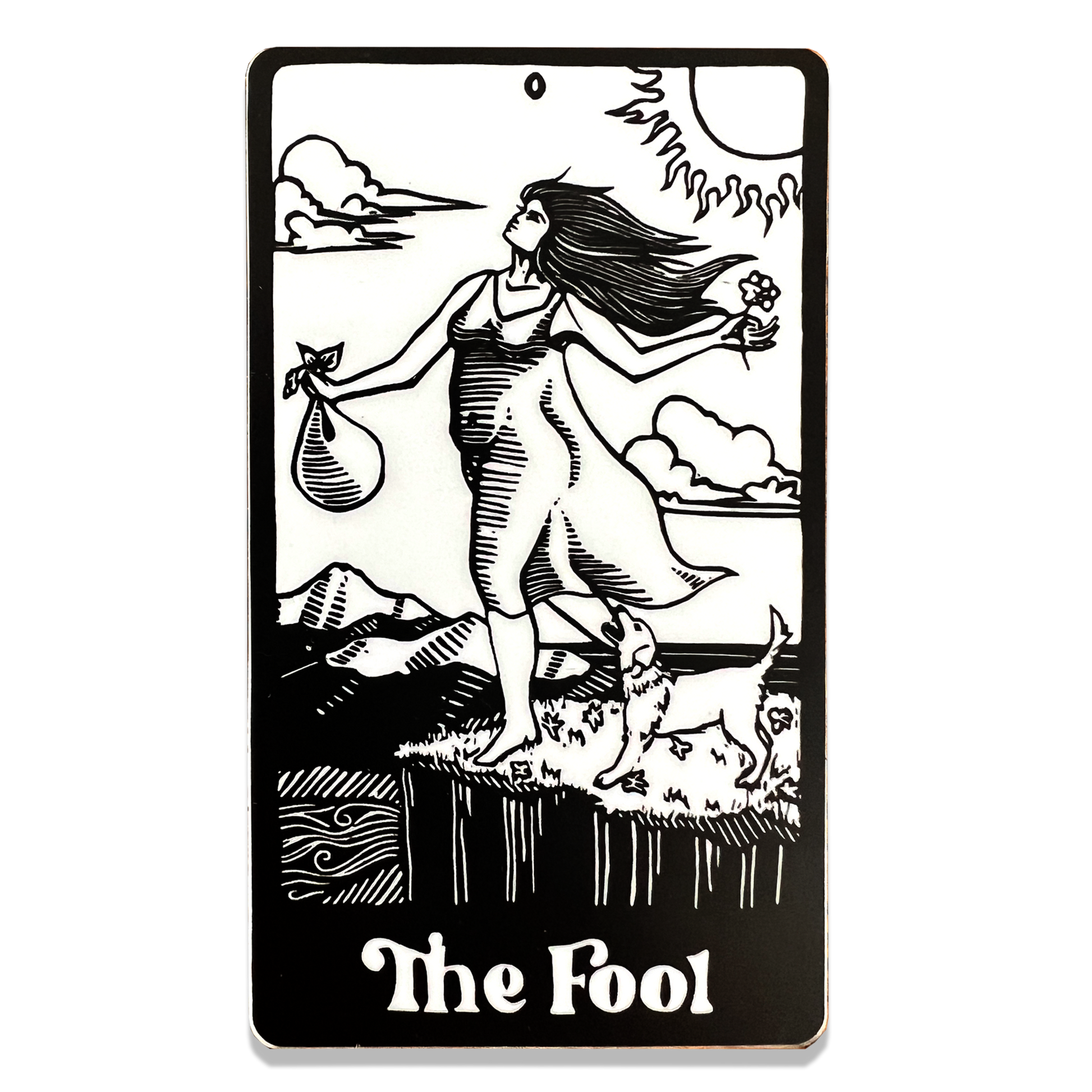 The Fool tarot vinyl sticker witchy mystical art weatherproof matte finish
