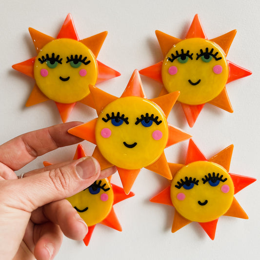 Happy Sun Glass Magnets