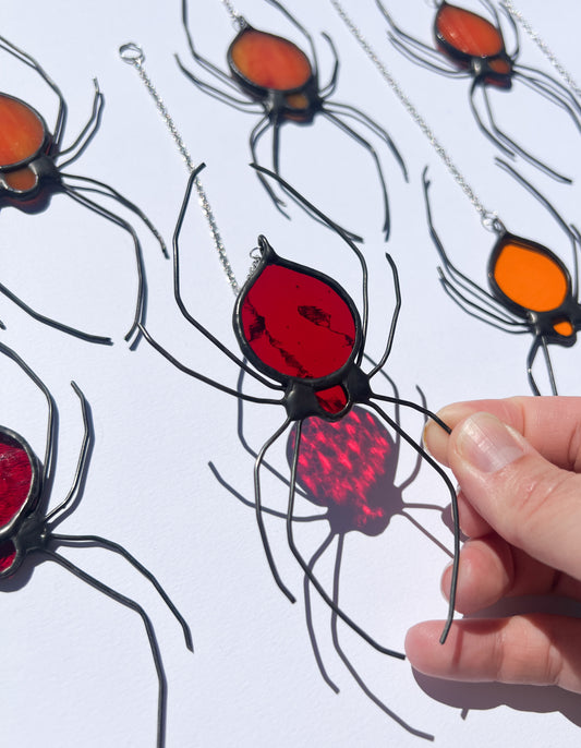 Spider Stained Glass Suncatchers