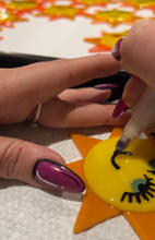 Load image into Gallery viewer, Fused Glass Sun Magnets
