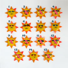 Load image into Gallery viewer, Fused Glass Sun Magnets
