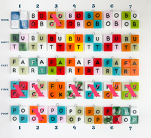 Load image into Gallery viewer, Fused Glass Swear Square Ornaments
