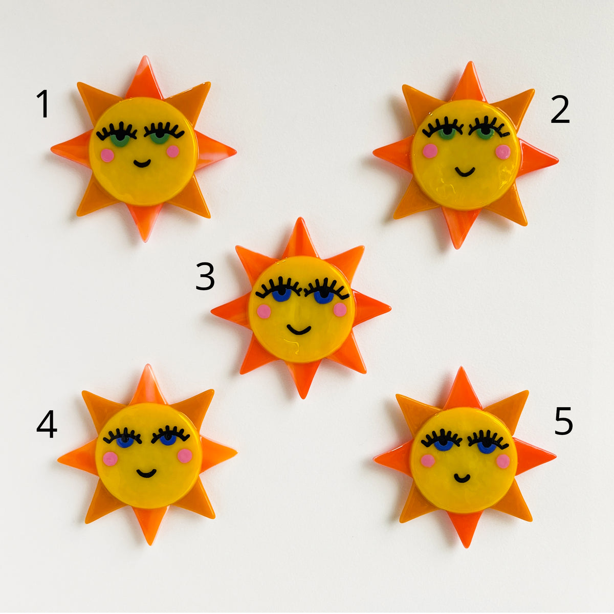 Happy Sun Glass Magnets