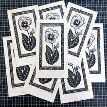 Load image into Gallery viewer, Fuking Pansy Handmade Linocut Print
