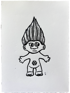 Troll - Linocut Print